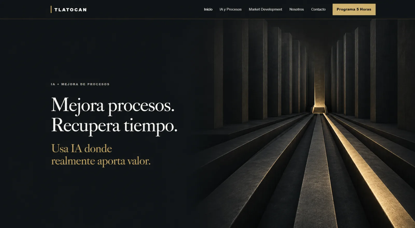 Un sistema de líneas Graphite y Gold converge hacia un punto de claridad